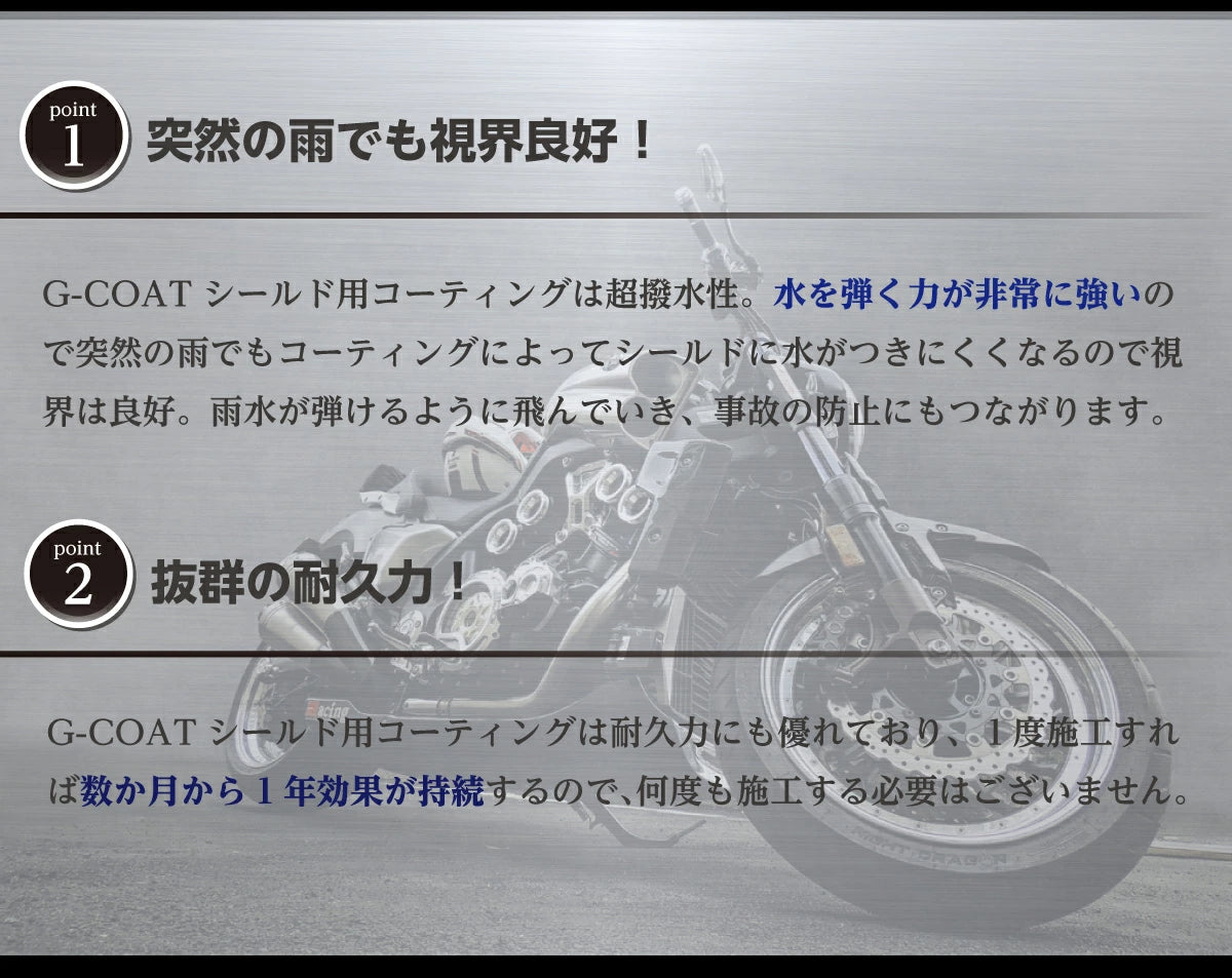 G-COAT バイクヘルメットシールド用コーティング剤